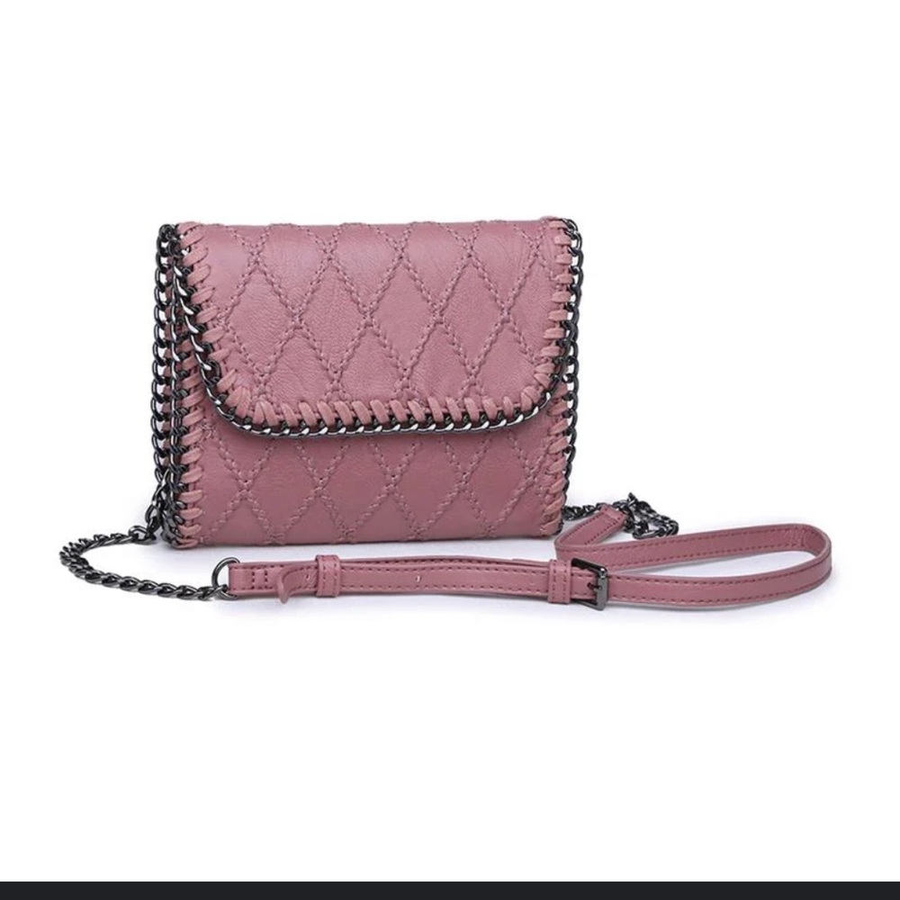 Urban Expressions Pink Crossbody Bag with Chain